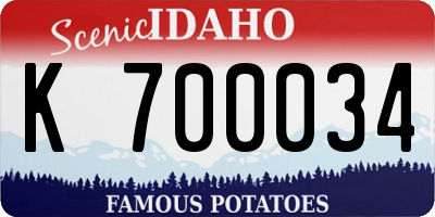 ID license plate K700034