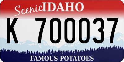 ID license plate K700037
