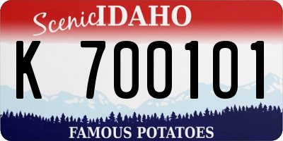 ID license plate K700101