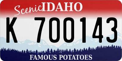 ID license plate K700143