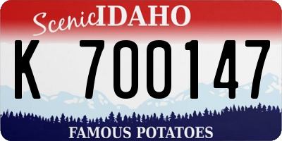 ID license plate K700147