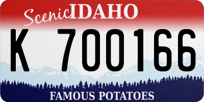 ID license plate K700166