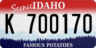 ID license plate K700170
