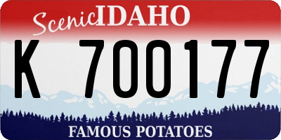 ID license plate K700177