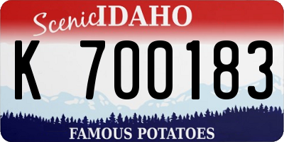 ID license plate K700183