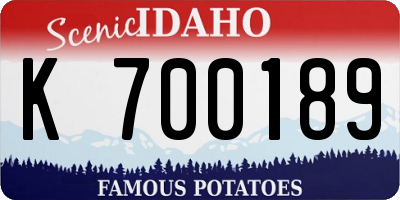 ID license plate K700189