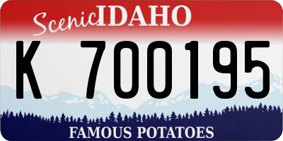 ID license plate K700195