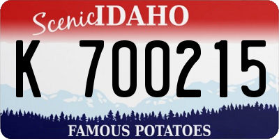 ID license plate K700215