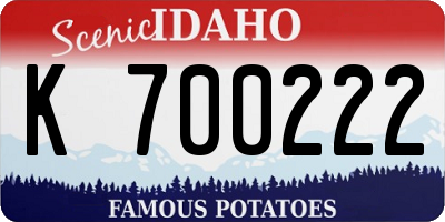 ID license plate K700222