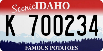 ID license plate K700234