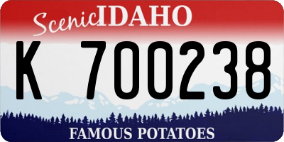 ID license plate K700238