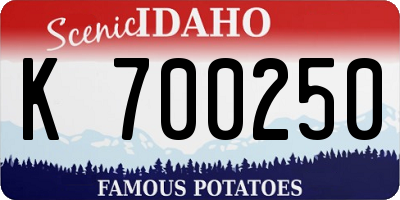 ID license plate K700250