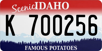 ID license plate K700256