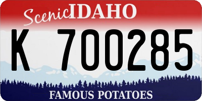 ID license plate K700285