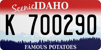 ID license plate K700290
