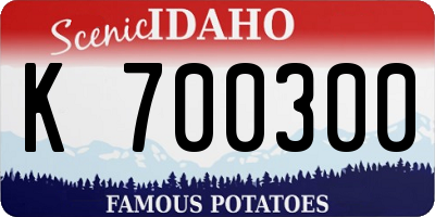 ID license plate K700300