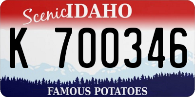 ID license plate K700346