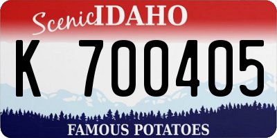 ID license plate K700405