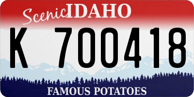 ID license plate K700418