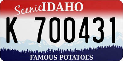 ID license plate K700431