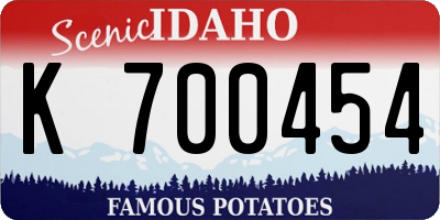 ID license plate K700454