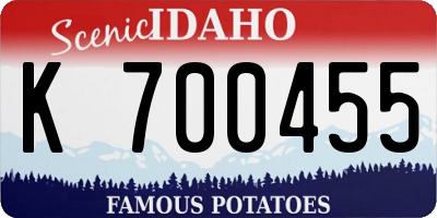 ID license plate K700455