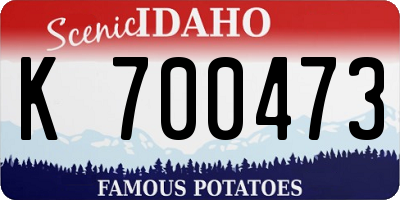 ID license plate K700473