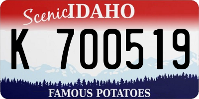 ID license plate K700519