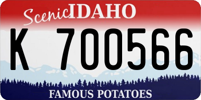 ID license plate K700566