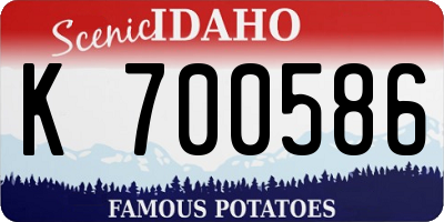 ID license plate K700586