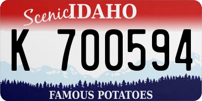 ID license plate K700594