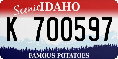 ID license plate K700597