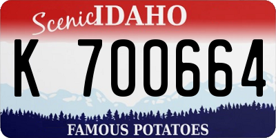 ID license plate K700664