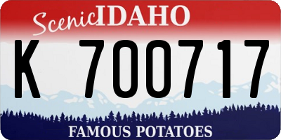 ID license plate K700717