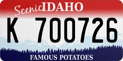 ID license plate K700726