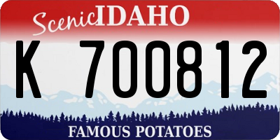 ID license plate K700812