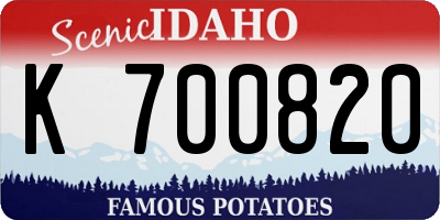 ID license plate K700820