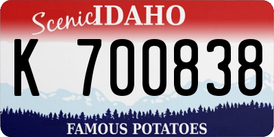 ID license plate K700838