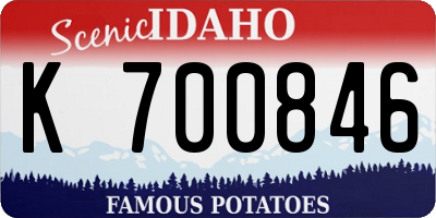 ID license plate K700846