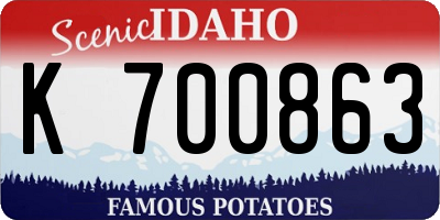 ID license plate K700863