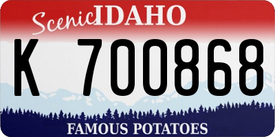 ID license plate K700868