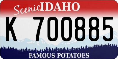 ID license plate K700885