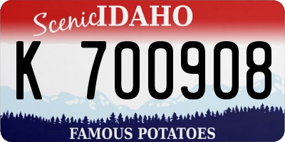 ID license plate K700908