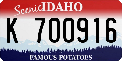ID license plate K700916