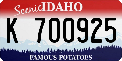 ID license plate K700925