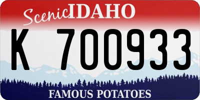 ID license plate K700933