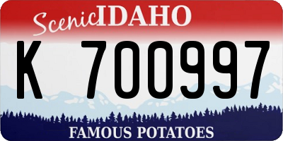 ID license plate K700997