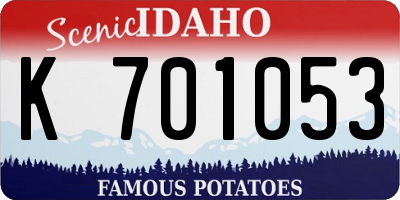 ID license plate K701053