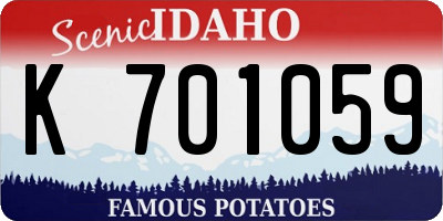 ID license plate K701059