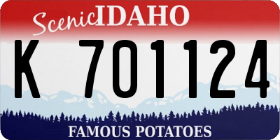 ID license plate K701124